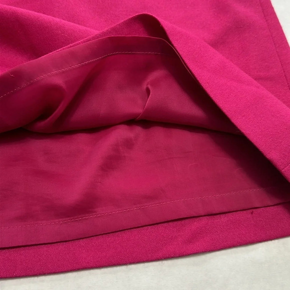 Talbots Petites Fuschia Pink Wool Mini Skirt Womens Size 12 Petite - Picture 5 of 8